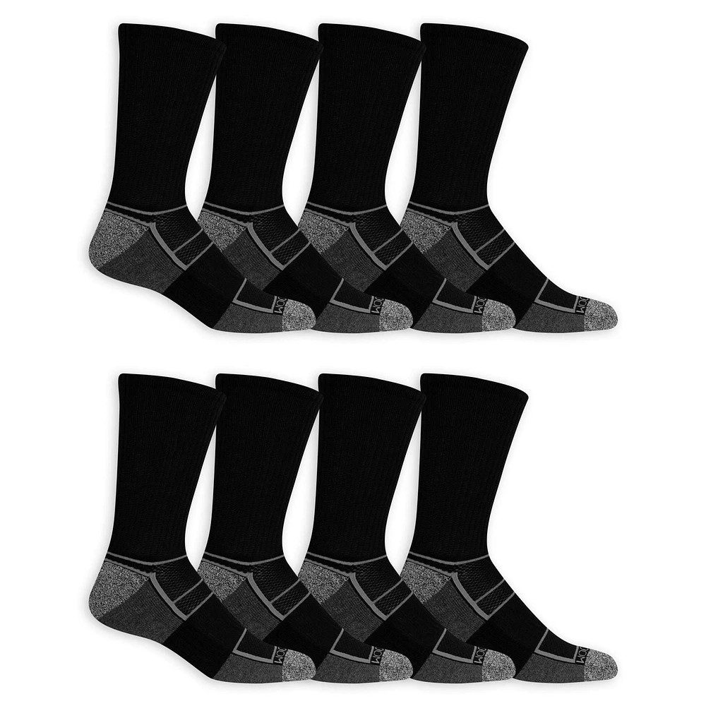 Fruit of the Loom - Mens Crew - Breathable 8 pack, Mens Crew Socks 8 pack