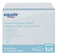 Equate Unscented Baby Wipes, 400 wipes