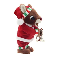  13” Rudolph The Red Nosed Reindeer Animated Rudolph With Trumpet Plush Toy, 13” Animated Rudolph With Trumpet