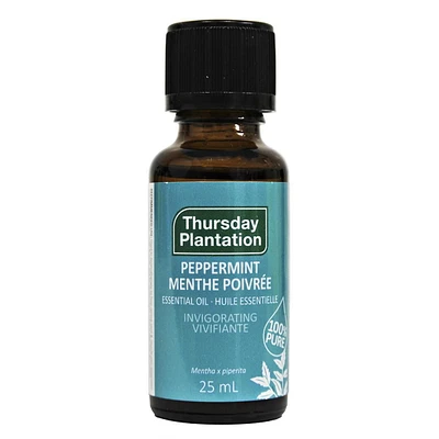 Thursday Plantation Huile de Menthe Poivree 100% Pure Huile de Menthe Poivree 25mL 100% Pure