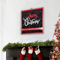 Holiday Time Merry Christmas Wall Decor, 12 x 0.8 x 12 inch, Festive