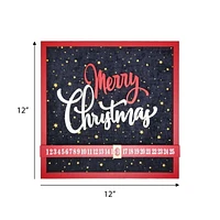 Holiday Time Merry Christmas Wall Decor, 12 x 0.8 x 12 inch, Festive