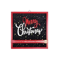 Holiday Time Merry Christmas Wall Decor, 12 x 0.8 x 12 inch, Festive