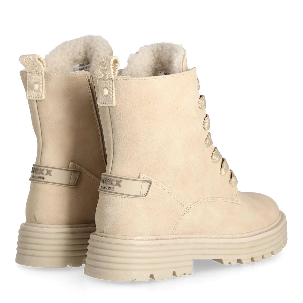 La botte fashion pour femmes en beige élégant.