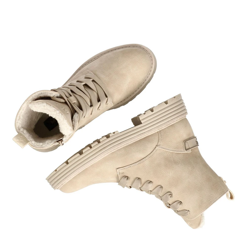 La botte fashion pour femmes en beige élégant.