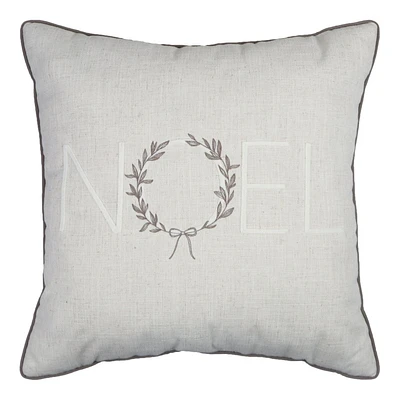 FRAÎCHE Holiday Noel Cushion, 18x18-in