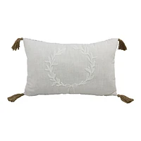 FRAÎCHE Holiday Wreath Cushion, 20x13-in, 20 in. x 13 in.