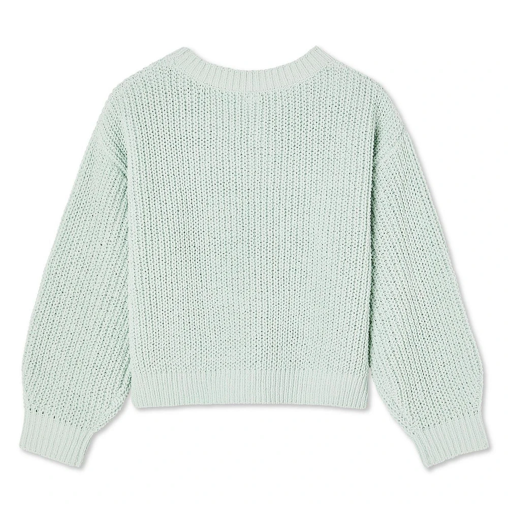 George Girls' Chenille Crew Neckline Sweater