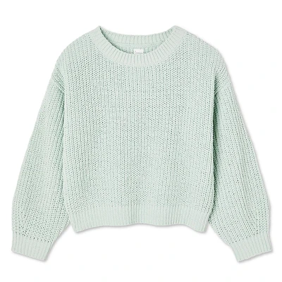 George Girls' Chenille Crew Neckline Sweater