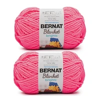 Bernat® Blanket Brights™ Yarn (2 Pack), Polyester #6 Super Bulky, 10.5oz/300g, 220 Yards