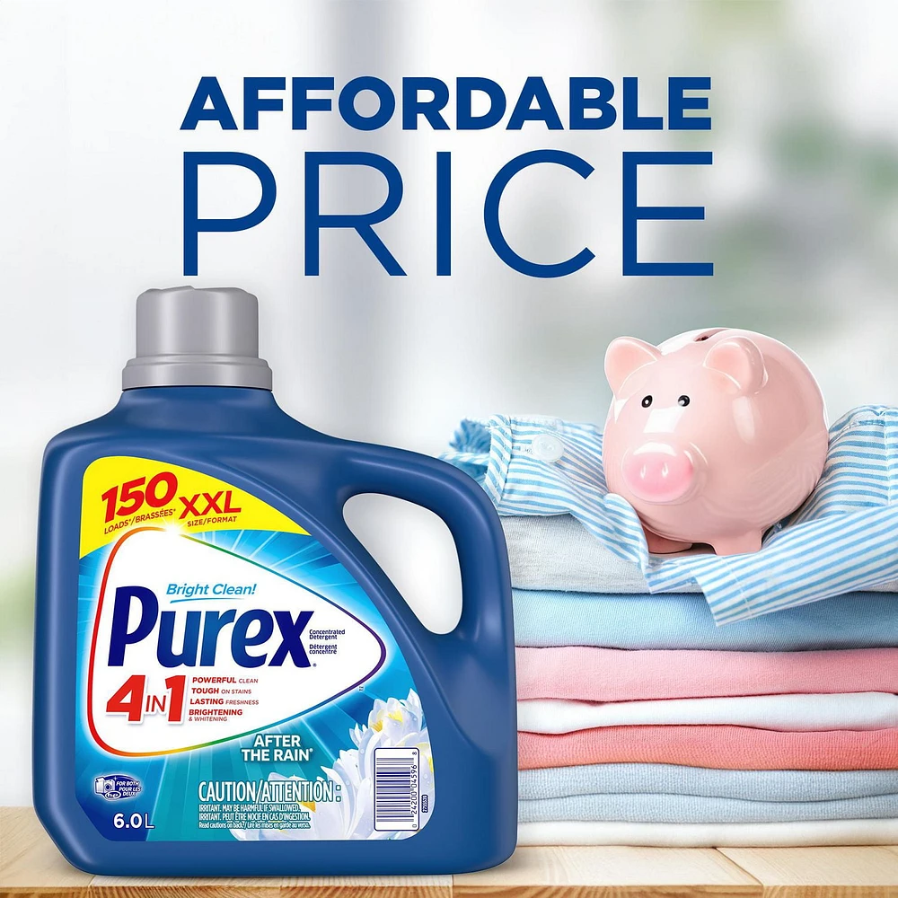 Purex Liquid Laundry Detergent, After the Rain, HEC, 6L, 150 loads, 150 loads