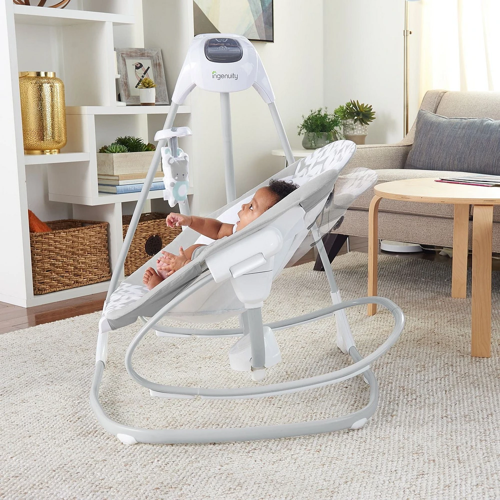 SimpleComfort Compact Soothing Swing & Rocker - Raylan d'Ingenuity 0 - 9 mois