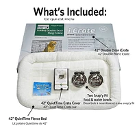 Mid West iCrate Double Door 42 Inch Kennel Kit For Dogs