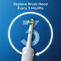 Oral-B Pro 300 Floss Action Vitality Electric Toothbrush with (1) Brush Head, Rechargeable, White, Toothbrush with (1) Brush Head