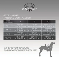 One Paw, Reflective Dog Jacket with Zipper for Leash, Water-Resistant, Multiple sizes, One Paw Reflective Jacket