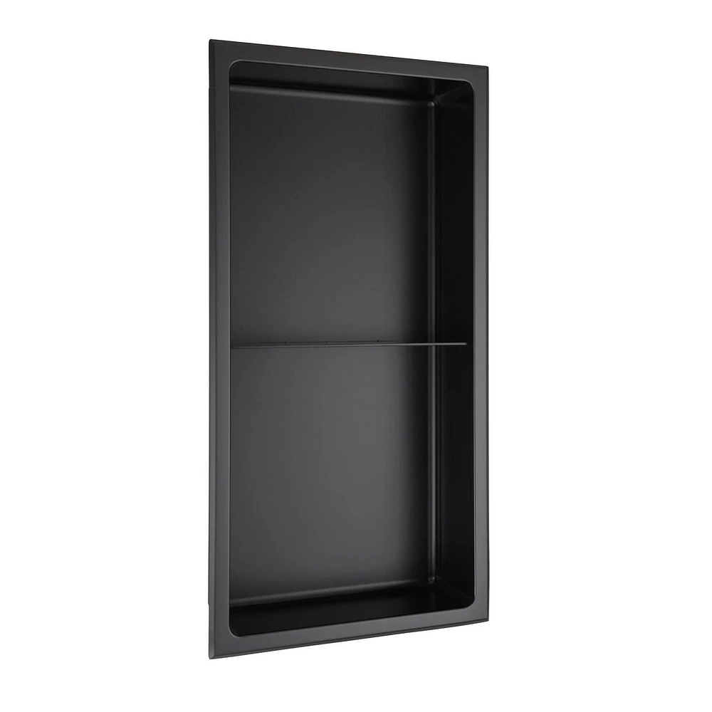 The akuaplus® wall mount shower niche 12 in. x 24 in., with shelf made in stainless steel.