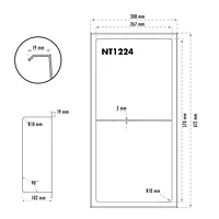 The akuaplus® wall mount shower niche 12 in. x 24 in., with shelf made in stainless steel.