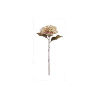 Lerman Decor's white hydrangea stem, Artificial white hydrangea stem with leaves