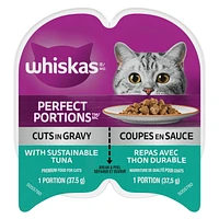 Whiskas Perfect Portions Tuna Entrée Cuts in Gravy Wet Cat Food, 75g