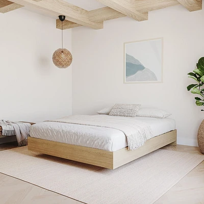 Nexera Nordik Platform Bed, Natural Maple