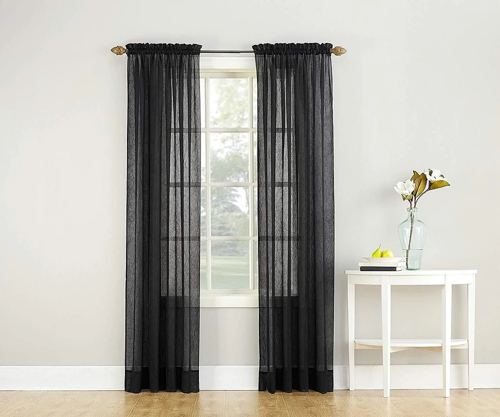 SUN TEXTILE CRUSHED ROD POCKET CURTAIN