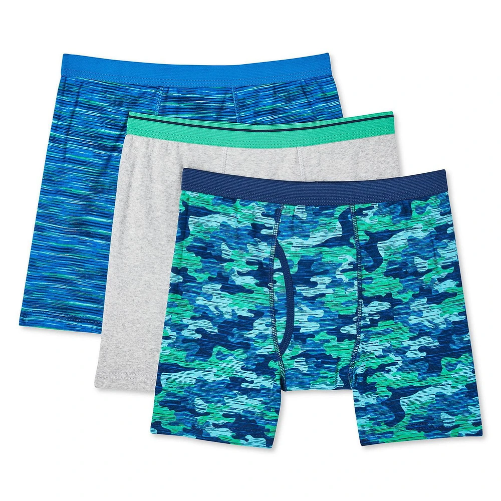 George Boys' Boxer Briefs 3-Pack, Sizes 4-14