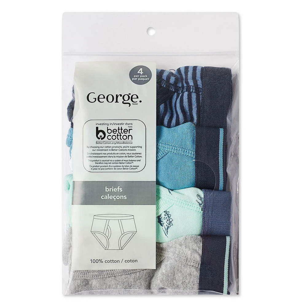 Lot de 4 culottes George pour petits garçons Tailles 2T-5T