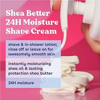 eos Shea Better Moisturizing Shaving Cream for Women, Pomegranate Raspberry, 24HR Hydration, 207ml