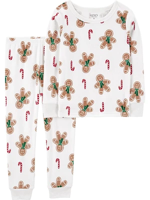 Carter's Child of Mine Toddler Girl 2pc PJ - Gingerbread Candycane, 12 Months - 5T