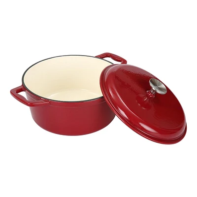 hometrends Cast Iron 4.5L Dutch Oven with Lid, Volume - 4.5 Liter