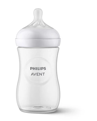 Philips Avent Glass Natural Baby Bottle With Natural Response Nipple, 8oz, 1 pack, SCY913/01, Avent Glass Natural Bottle 8oz 1pk