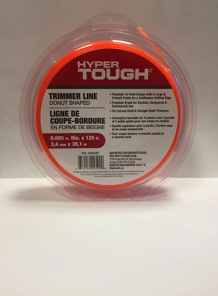 Hyper Tough Trimmer Line .095" Orange, Trimmer Line