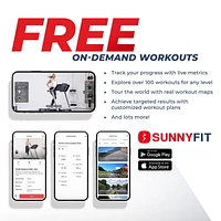 Sunny Health & Fitness Dual Walking Running Treadmill with Advanced Brushless Tech & Exclusive SunnyFit® App Enhanced Bluetooth Connectivity