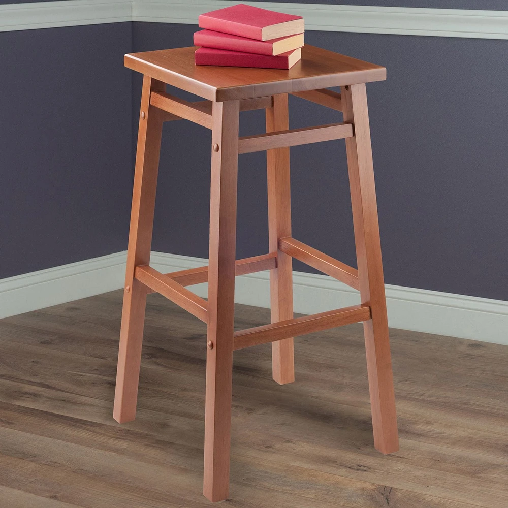 Winsome Carter Bar Stool 29", Teak Finish