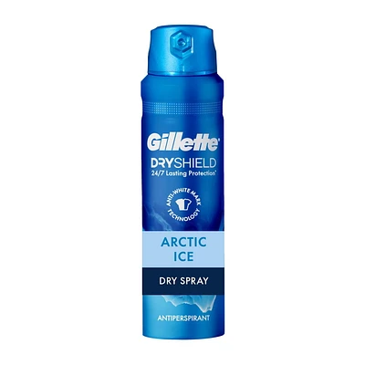 Gillette Dry Spray Antiperspirant and Deodorant for Men Arctic Ice, 122G