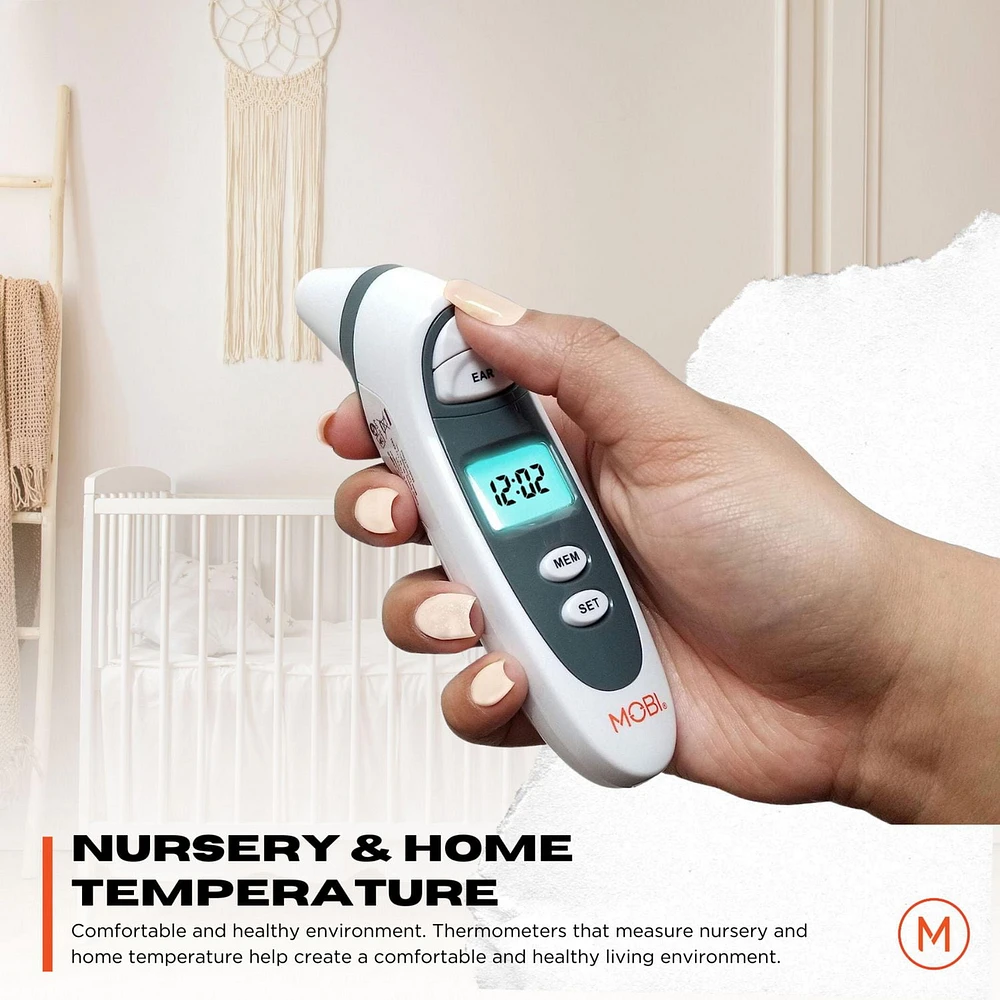 MOBI DualScan Prime Ear & Forehead Thermometer, Dual temperature reading!