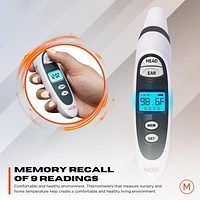 MOBI DualScan Prime Ear & Forehead Thermometer, Dual temperature reading!