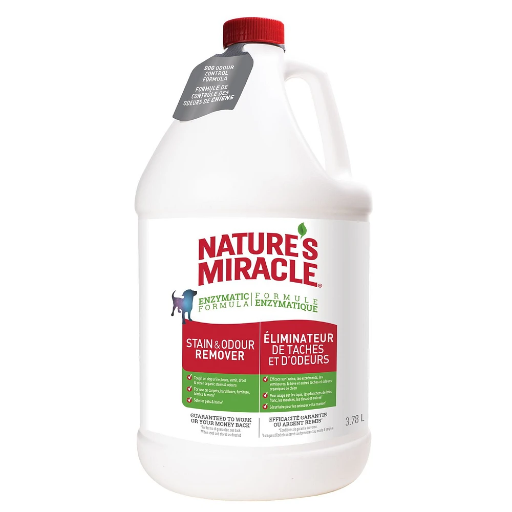 Nature’s Miracle Stain And Odor Remover Dog, Odour Control Formula, 3.78L