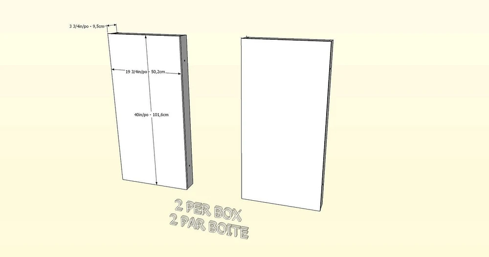 Extensions (ensemble de 2) pour têtes de lit à effet de planches Nexera