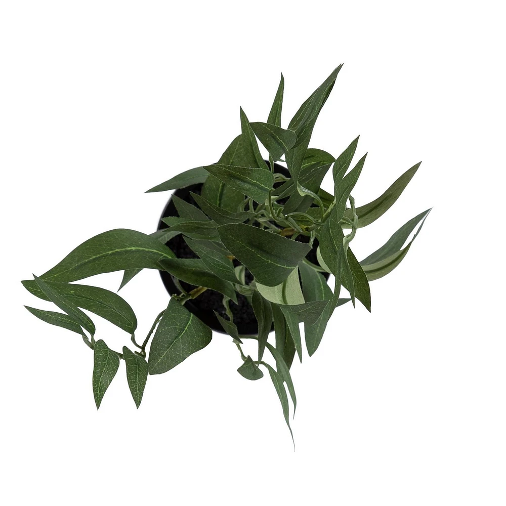 hometrends Zarina Faux Olive Tree Plant in Black Pot, 18"H x 4.5"Dia.