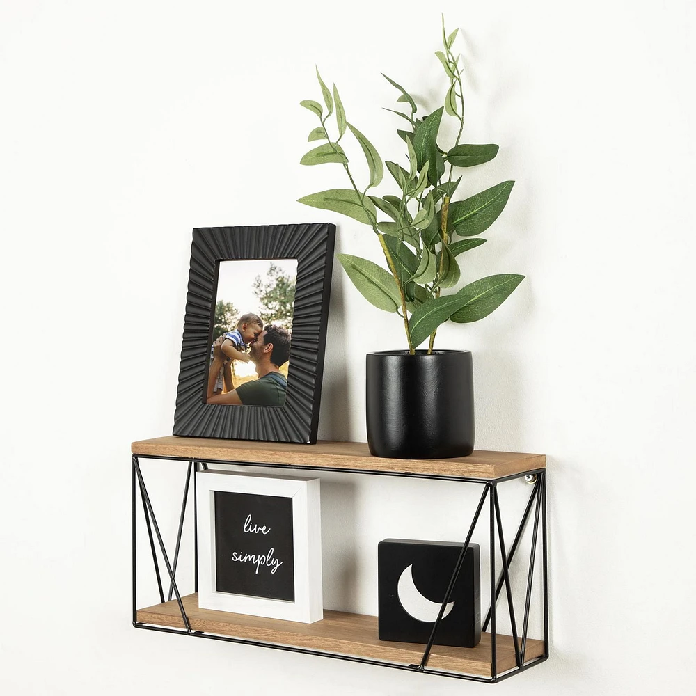 hometrends Zarina Faux Olive Tree Plant in Black Pot, 18"H x 4.5"Dia.