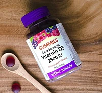 Webber Naturals® Vitamine D3  2 500 IU Extra-fort 75 gélifiés