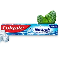 Colgate Max Fresh Toothpaste with Mini Breath Strips, Cool Mint, 52 mL