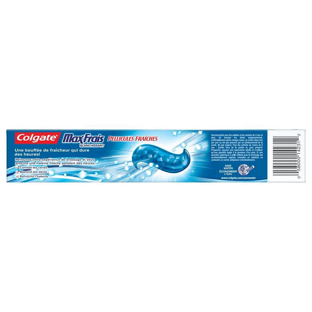 Colgate Max Fresh Toothpaste with Mini Breath Strips, Cool Mint, 3 X 150 mL