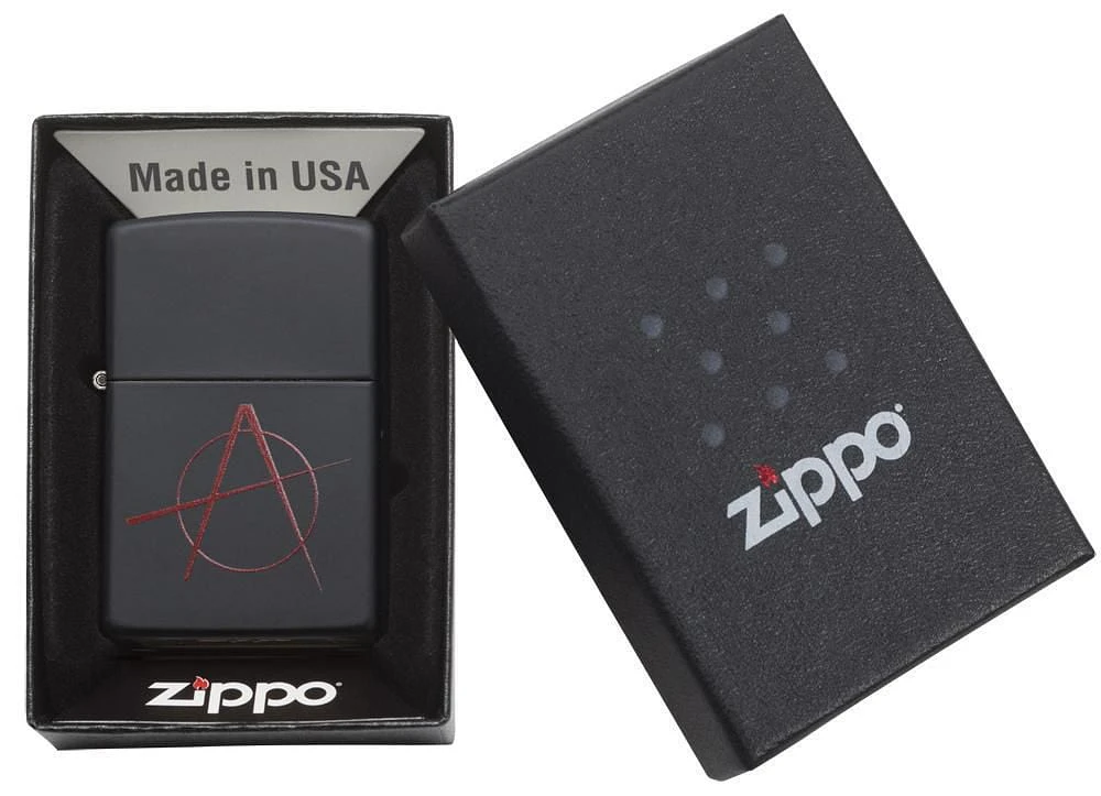 Zippo Black Matte Anarchy (20842)