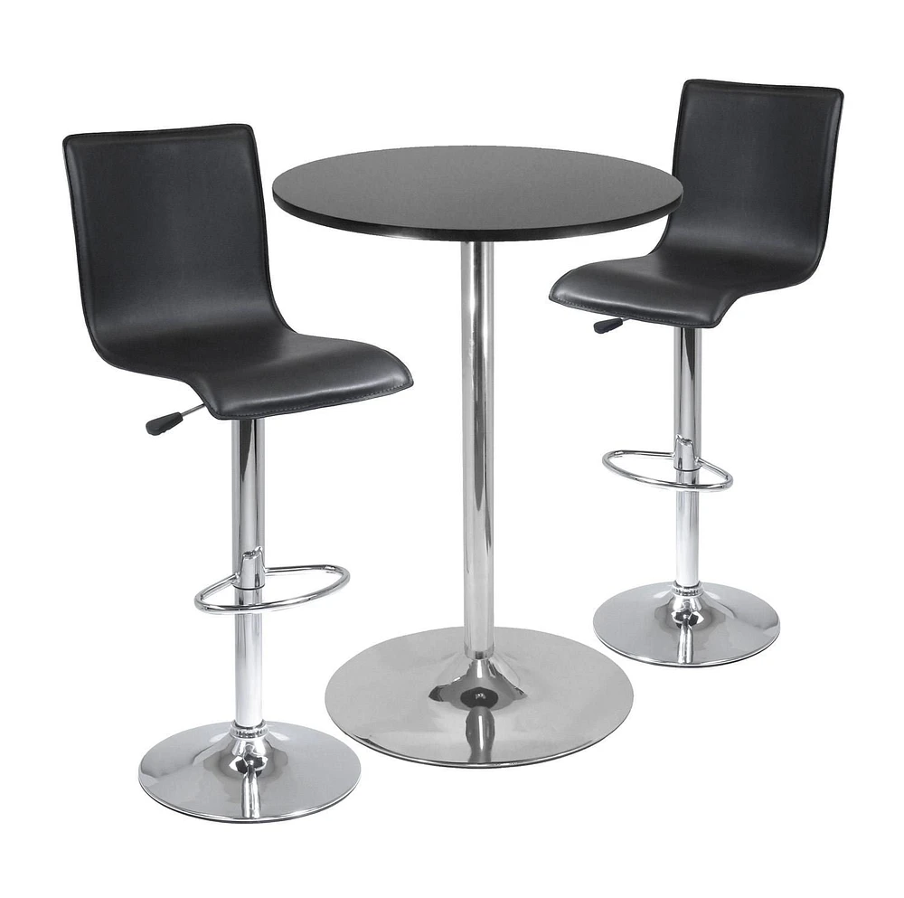 Winsome Spectrum 3Pc Pub Table set with stools