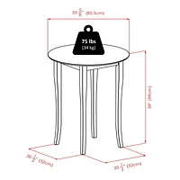 Winsome - Fiona 3PC High table & cushion seat stools