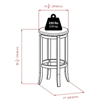 Winsome - Fiona 3PC High table & cushion seat stools