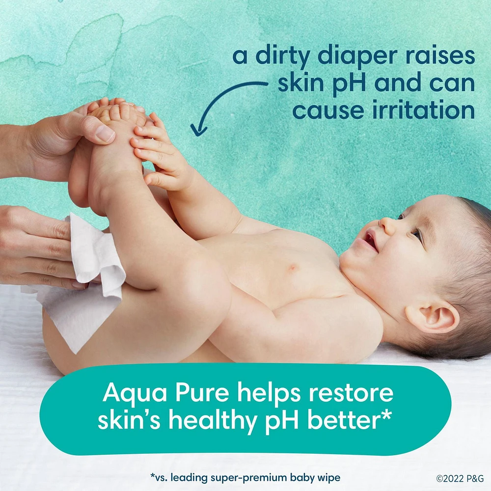 Pampers Aqua Pure Sensitive Baby Wipes 6X Pop-Top, 336CT