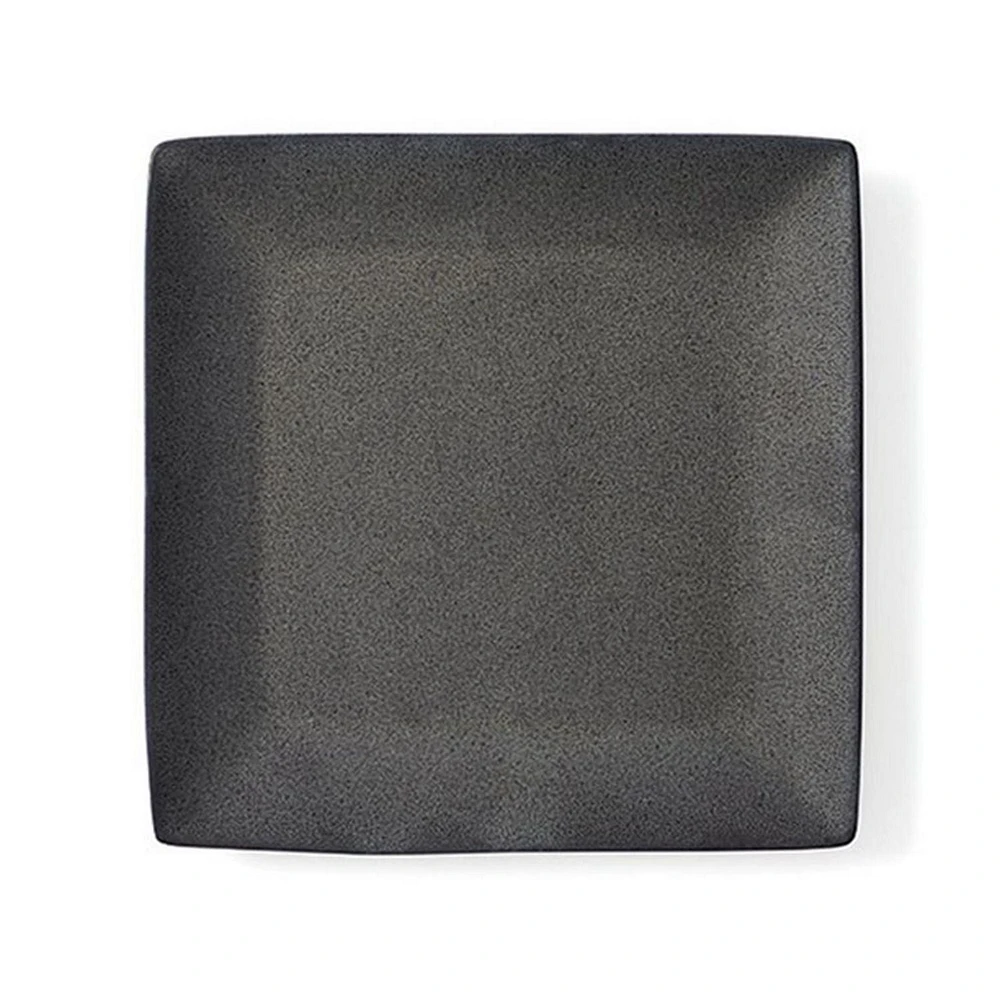 Better Homes & Gardens Anderson Dark Gray Square-Shaped Dinner Plate, DINNER PLATE